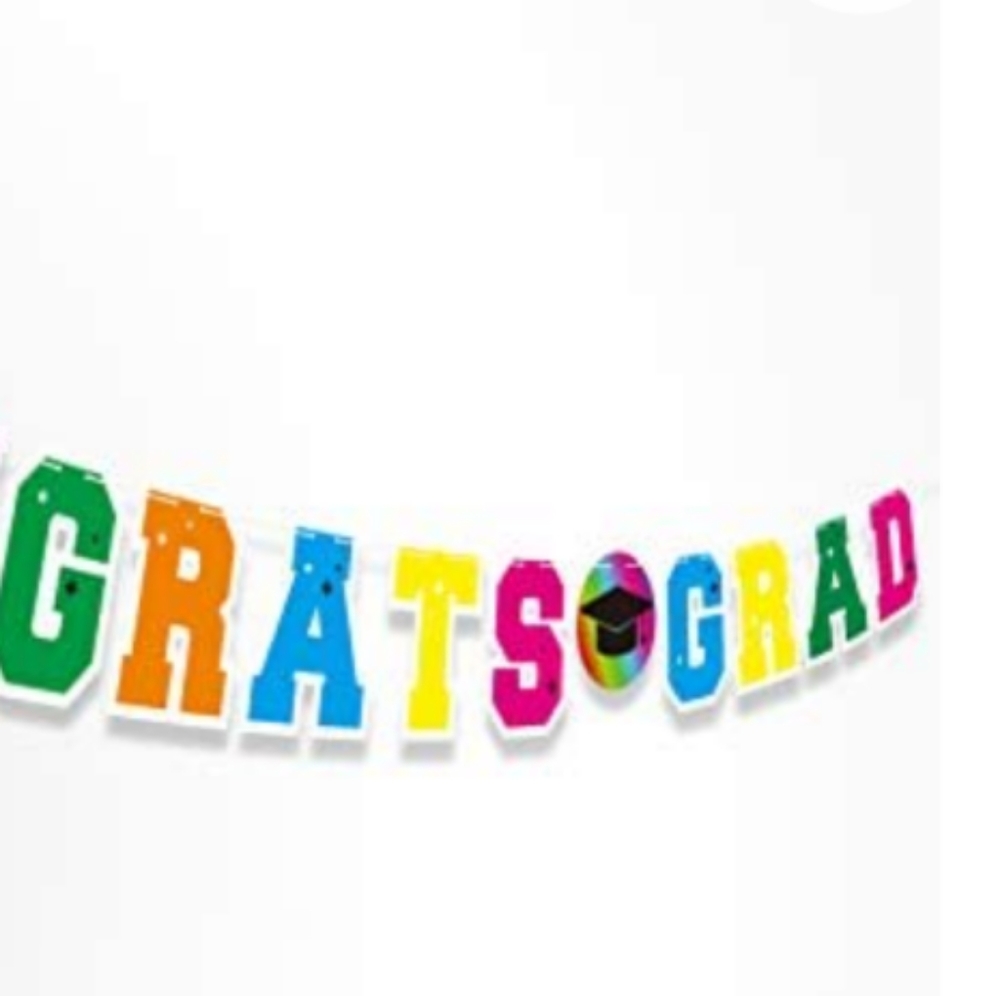 DAZONGE Colorful Letters Graduation Banner, Congrats Grad Banner for Graduation - Picture 2 of 7
